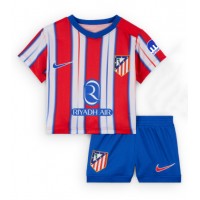 Camisa de Futebol Atletico Madrid Equipamento Principal Infantil 2024-25 Manga Curta (+ Calças curtas)